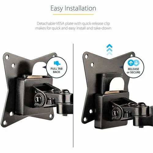 StarTech Desk Mount Monitor Arm for Single VESA Display up to 32" or 49" Ultrawide 8kg/17.6lb