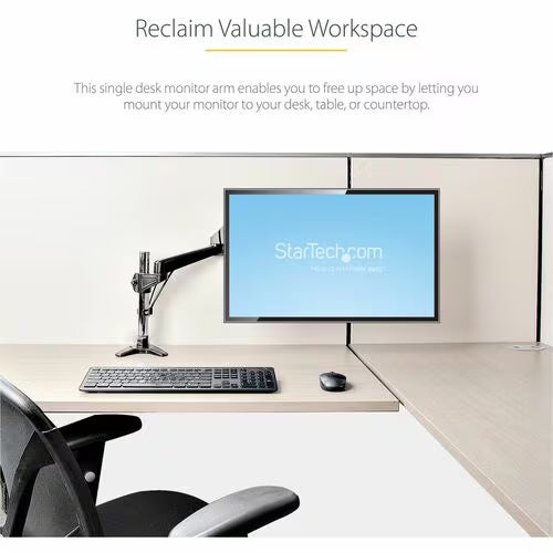 StarTech Desk Mount Monitor Arm for Single VESA Display up to 32" or 49" Ultrawide 8kg/17.6lb
