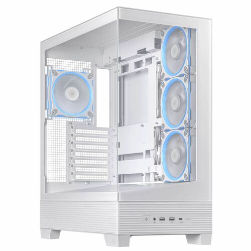 ASUS A31 Plus Tempered Glass ARGB ATX PC Case - White