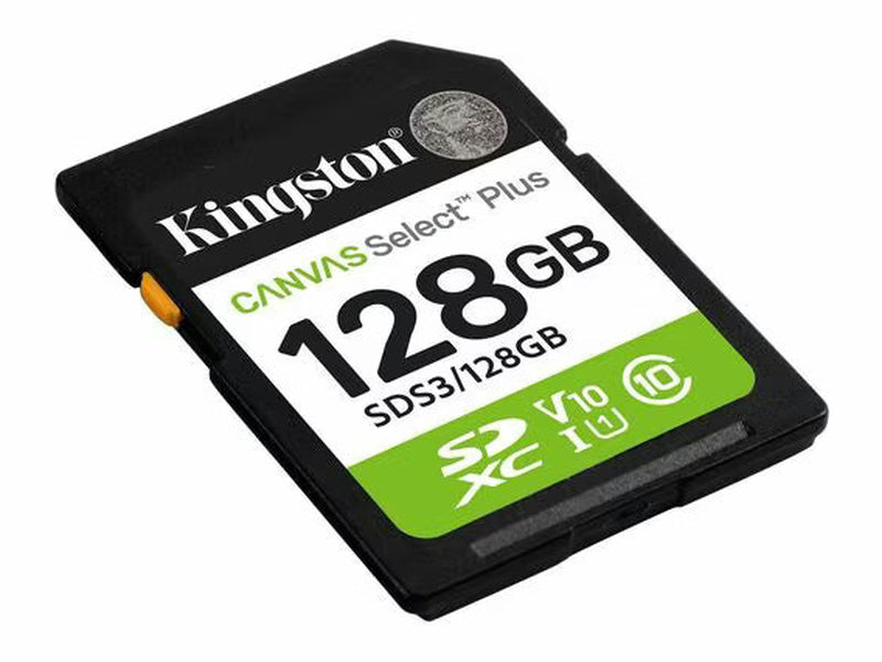 Kingston SDS3/128GB Canvas Select Plus 128GB Class 10/UHS-I U1 V10 SDXC - 1 - 150 MB/s Read