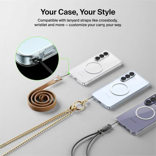 Belkin SheerForce Case for Samsung Galaxy S26+ Smartphone Grippy Side Grooves - Clear