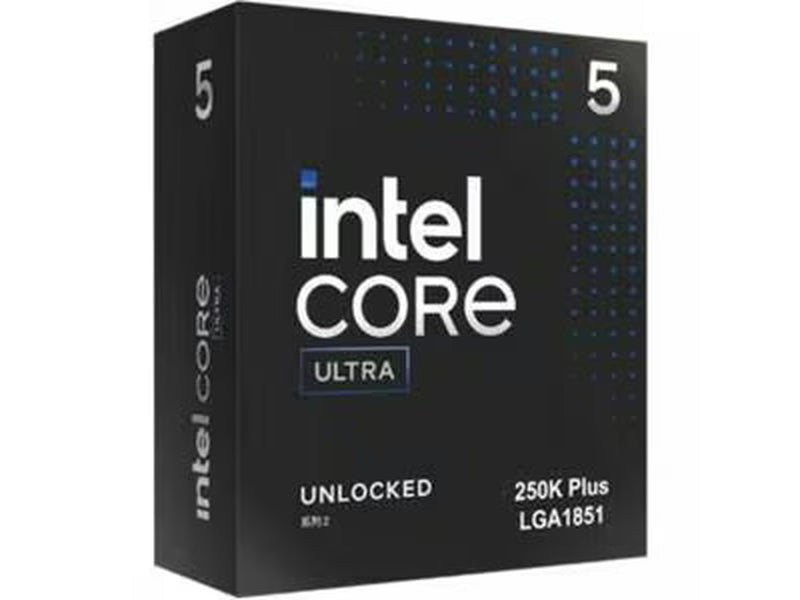 Intel Core Ultra 5 250K Plus 18 Cores 18 Threads LGA1851 30M Cache, up to 4.20 GHz 15th Gen - No CPU Cooler Included