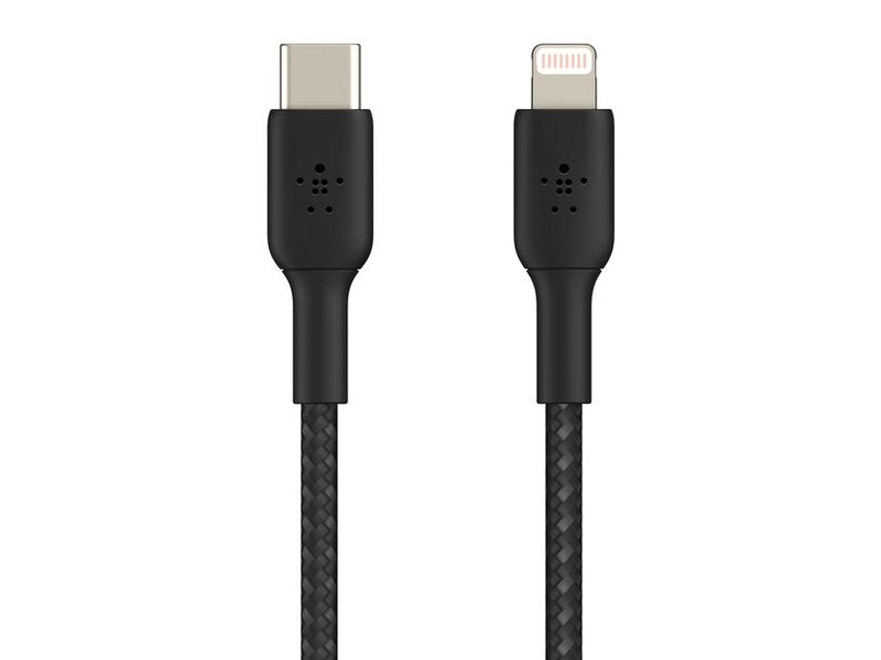 Belkin BoostCharge Braided Lightning to USB-C Cable 2M - Black