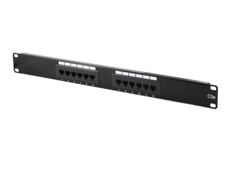 12 Port CAT5E Patch Panel UL-Listed