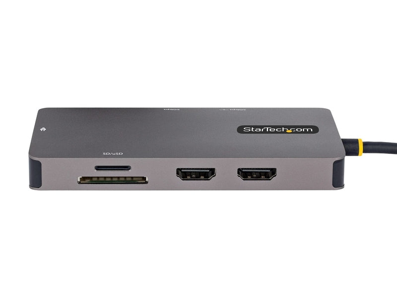 StarTech USB-C Multiport Adapter, 4K Dual HDMI, 5Gbps USB Hub, 100W PD 3 Yr