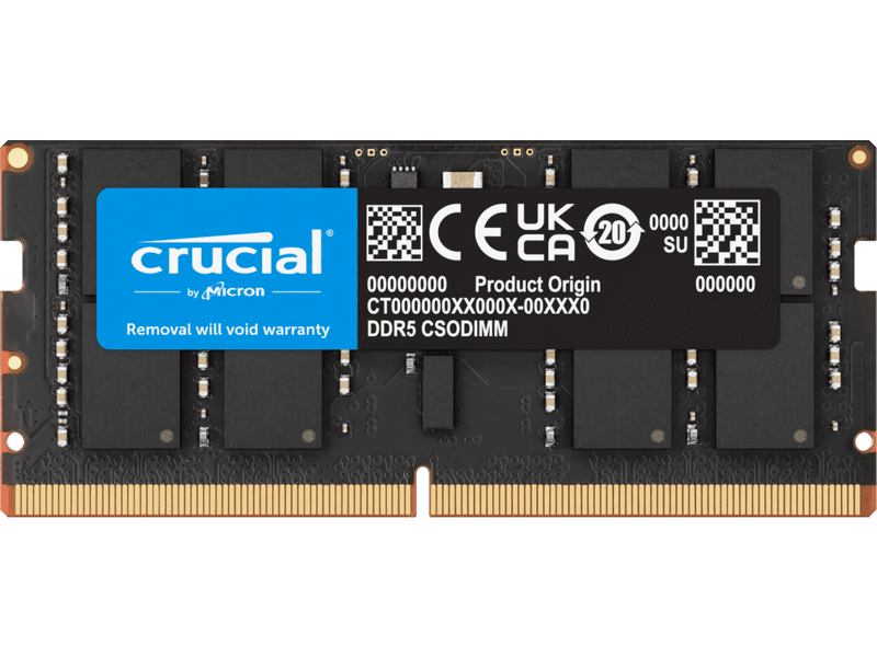 CRUCIAL CT32G64C52CS5 32GB DDR5 6400MHz 1Rx8 Laptop Memory CSODIMM for Intel® Core™ Ultra processors Series 2