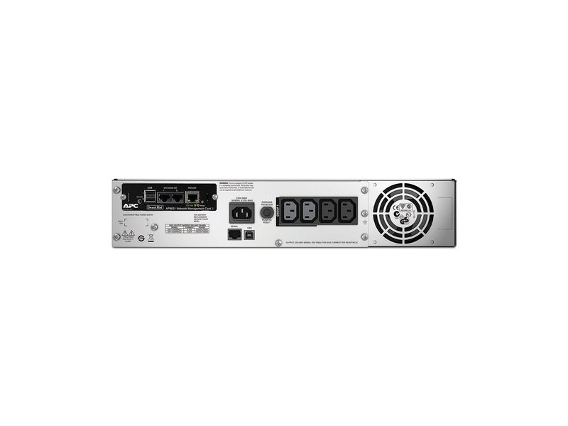 APC SMT1500RMI2UNC Smart-UPS, Line Interactive, 1500VA, Rackmount 2U, 230V, 4x IEC C13 outlets, Network Card, AVR, LCD