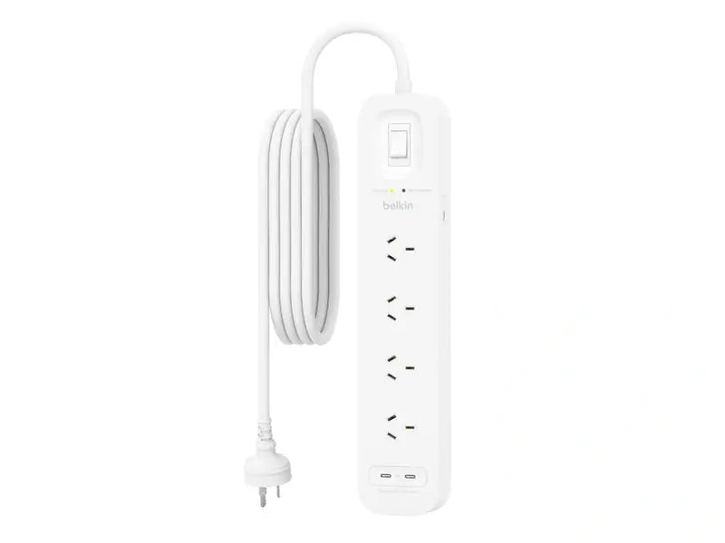 Belkin SRB005AU2M SurgePro 4-Outlet Surge Protector with Dual USB-C 30W