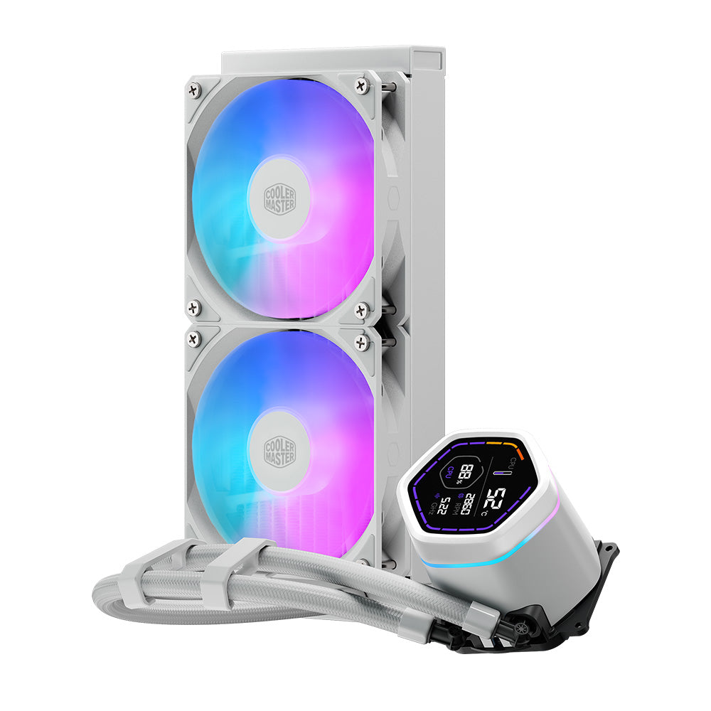 Cooler Master MasterLiquid Core Nex Digital 240mm ARGB CPU Liquid Cooler - White