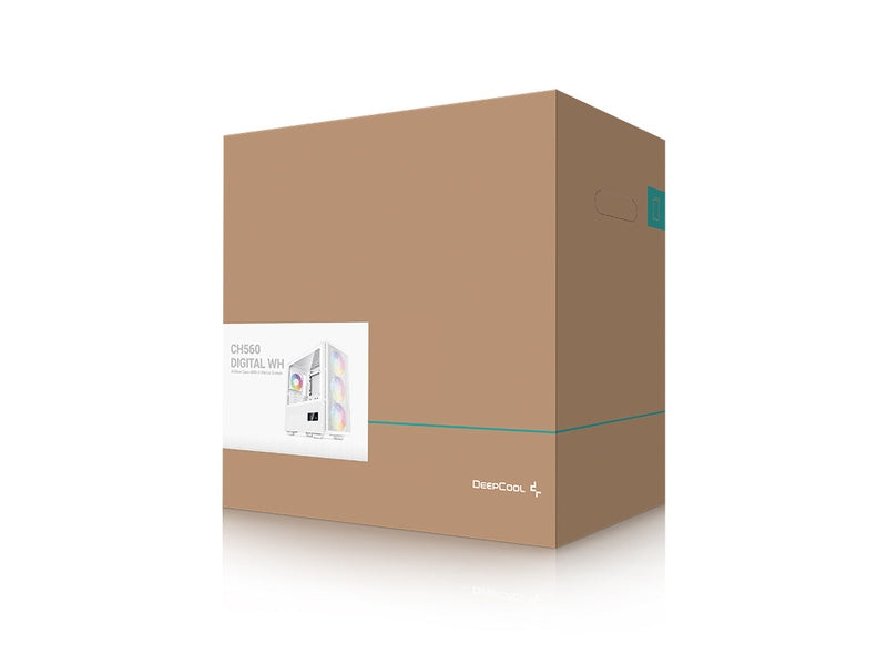 DeepCool CH560 DIGITAL White High Airflow Mid-Tower ATX Case