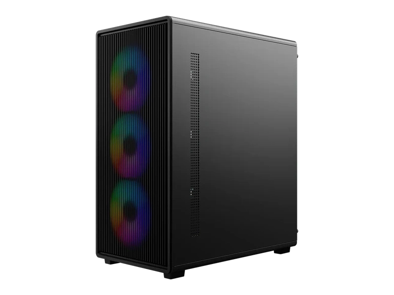 Cooler Master Elite 350 Micro-ATX Case w/ 4x ARGB Fans & Tempered Glass - Black