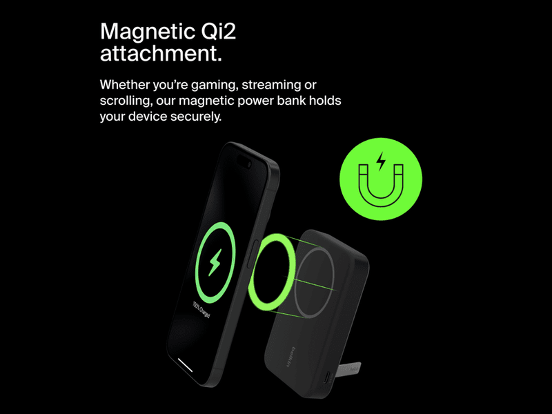 Belkin BoostCharge Pro 8K Qi2 Magnetic Power Bank with 15W - BPD007BTBK
