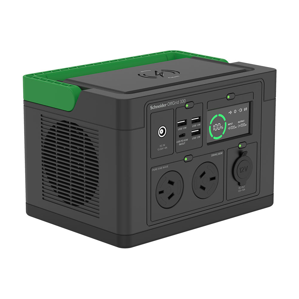APC Schneider OffGrid Portable Power Station 330 230V 332Wh Lithium-ion LCD 2 AS3112 Australian outlets