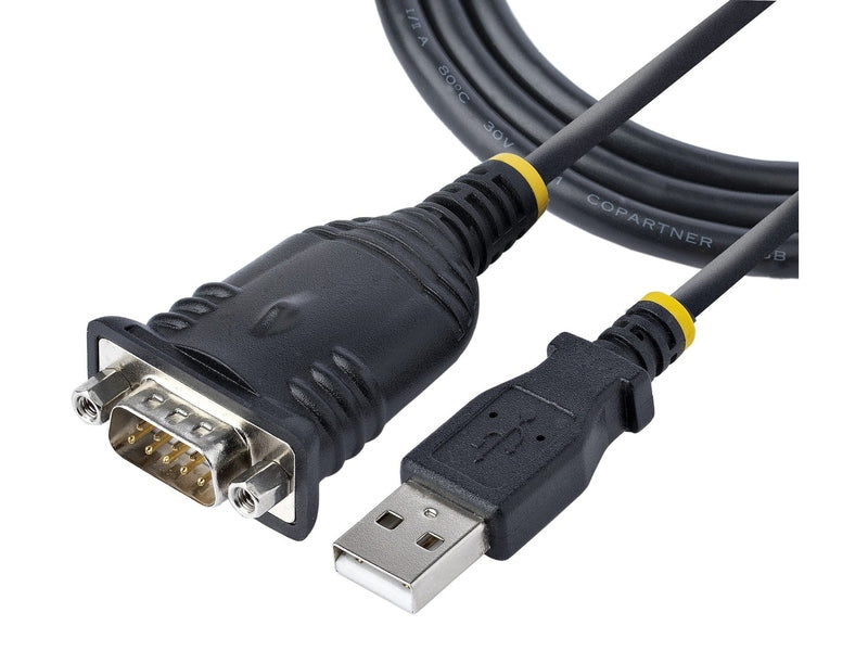 StarTech 1 Port USB to RS232 Db9 Serial Adapter Cable - M/M - 3Ft