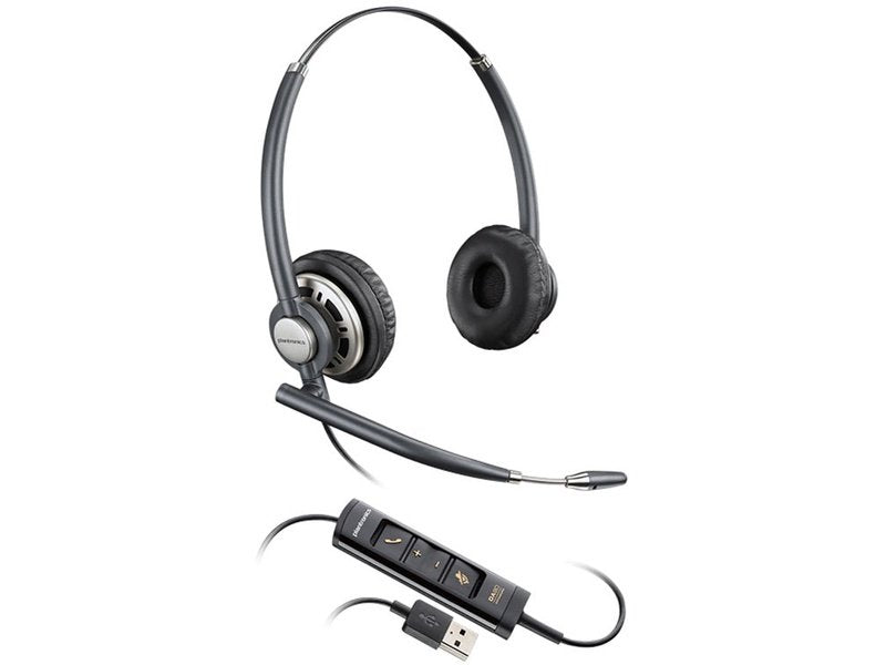 Plantronics EncorePro HW725 UC Stereo Corded Headset USB-A