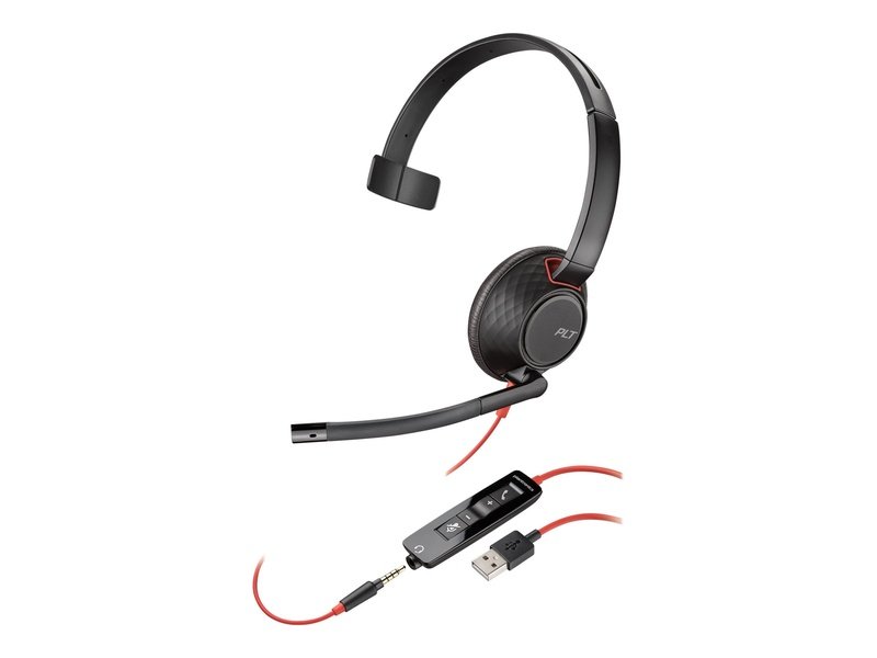 Plantronics BlackWire C5210 UC Mono Corded Headset 3.5MM & USB-A