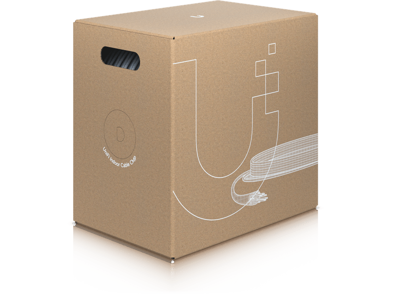 Ubiquiti UniFi Cable Cat6 CMP, 305m Length Category 6 UTP Unshielded Twisted Pair , Plenum CMP -rated, fire-resistant jacket, Anti-crosstalk divider