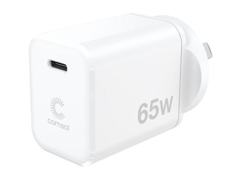 Comsol 65W GaN USB-C Wall Charger + 2M USB-C Cable - WCC651W