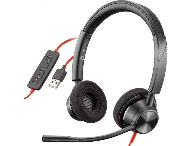 Plantronics BlackWire 3320 UC Stereo Corded Headset USB-A