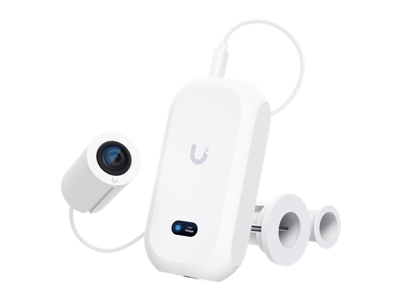 Ubiquiti UVC-AI-THETA Camera 8MP Wide Angle Lens 97.5˚ H , 12MP Fisheye 360˚ Lens, Colour LCM Display For Device Status Monitoring