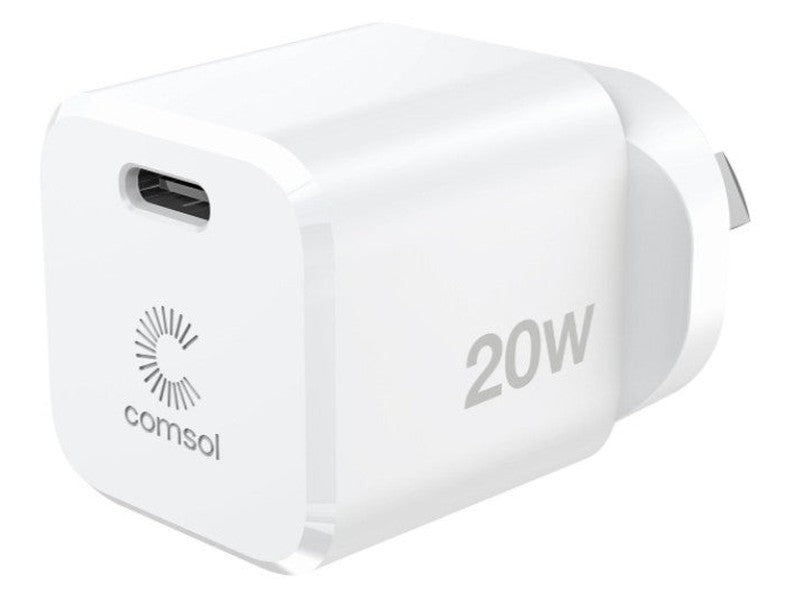 Comsol 20W USB-C Wall Charger + 1.2M USB-C Cable - CCK01F1
