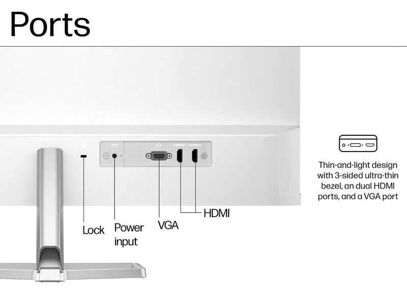 HP 94F47AA Series 5 27" FHD White Monitor - 527sw
