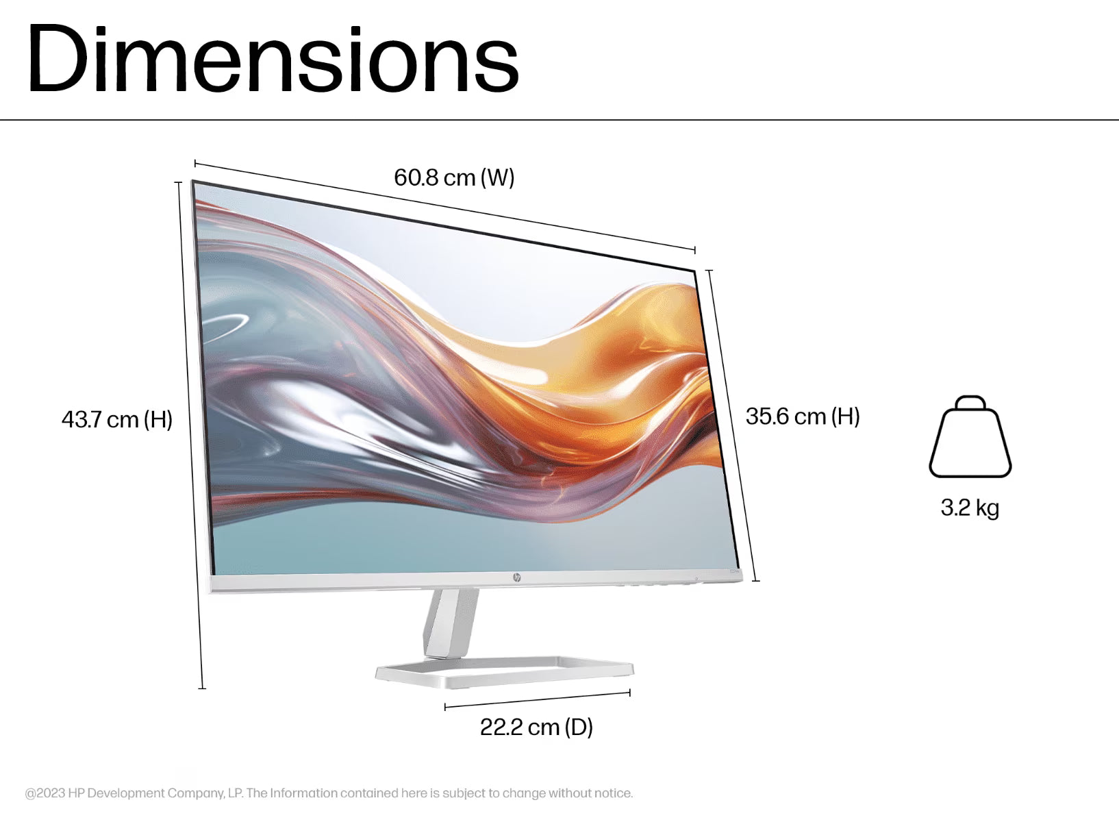 HP 94F47AA Series 5 27" FHD White Monitor - 527sw