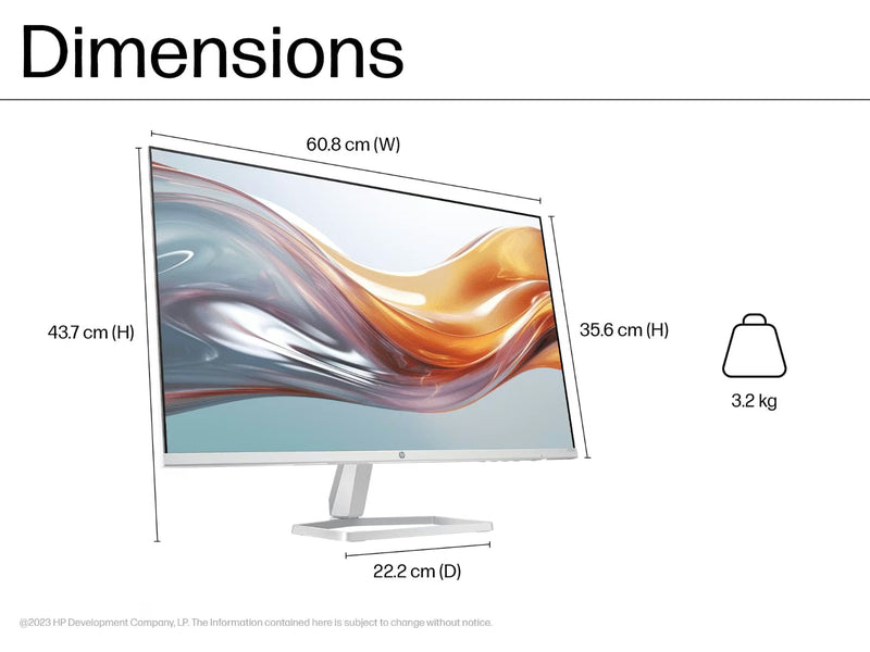 HP 94F47AA Series 5 27" FHD White Monitor - 527sw