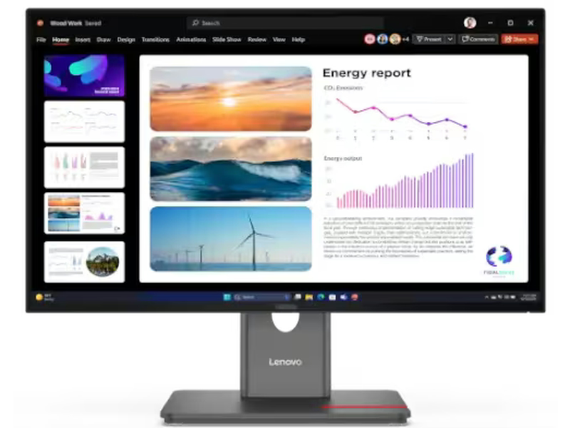 Lenovo ThinkVision P24Q-40 23.8" QHD 120Hz USB Hub Monitor 64B2GAR1AU