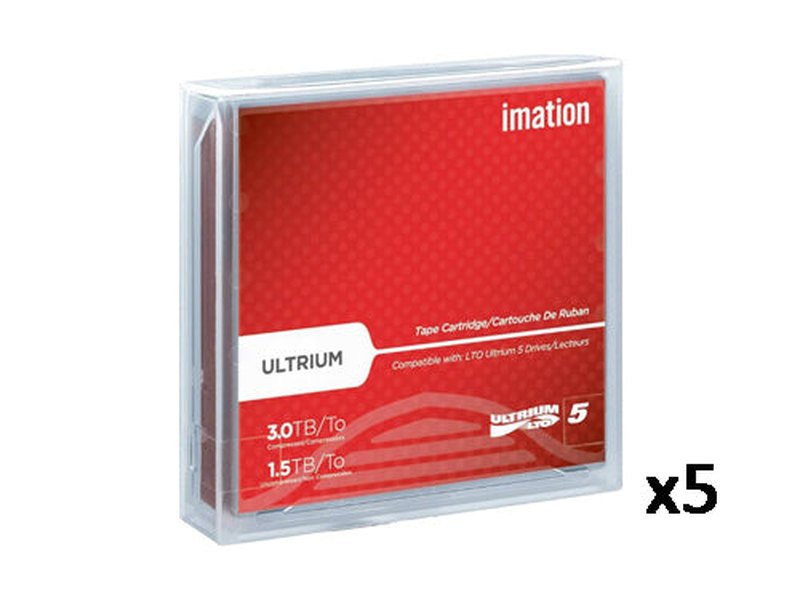 Imation LTO5 1.5TB / 3.0TB Tape Cartridge 5 Pack