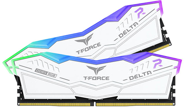Team T-Force Delta RGB White 32GB (2x16GB) 6400MHz DDR5, Intel XMP 3.0 and AMD EXPO Ready