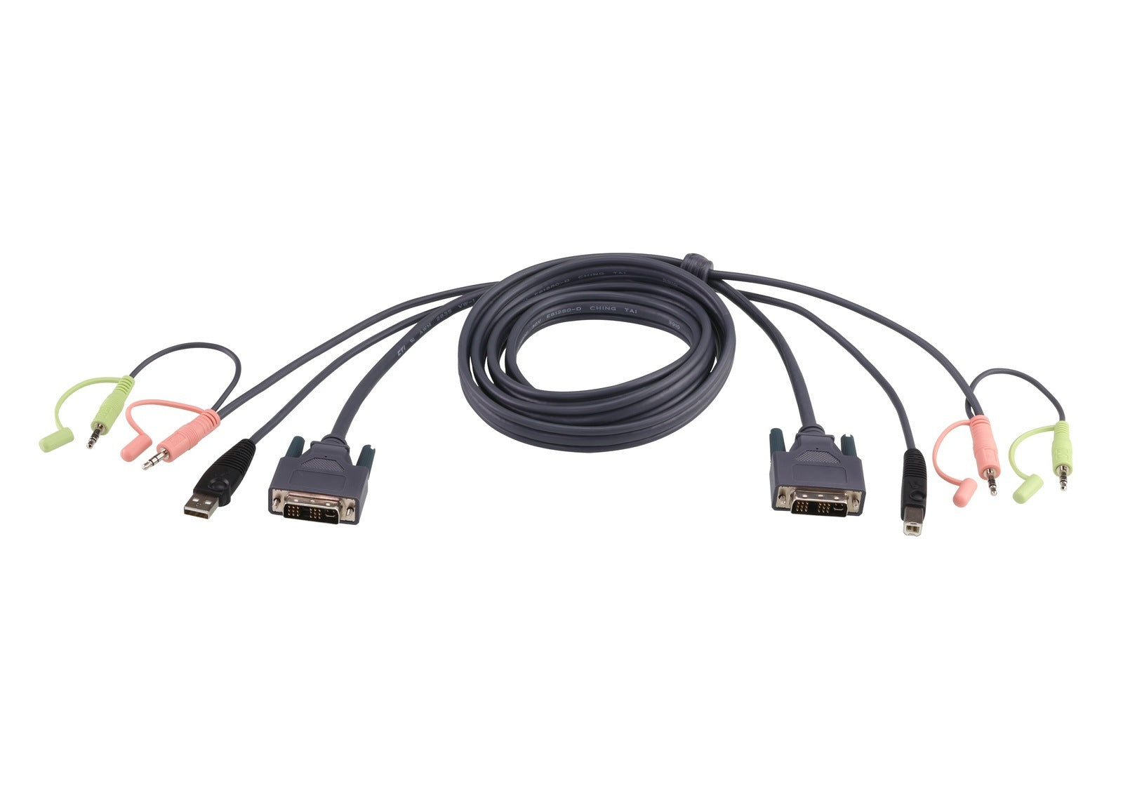 Aten KVM Cable 3m with DVI-D Single Link USB & Audio to DVI-D Single Link , USB & Audio LS