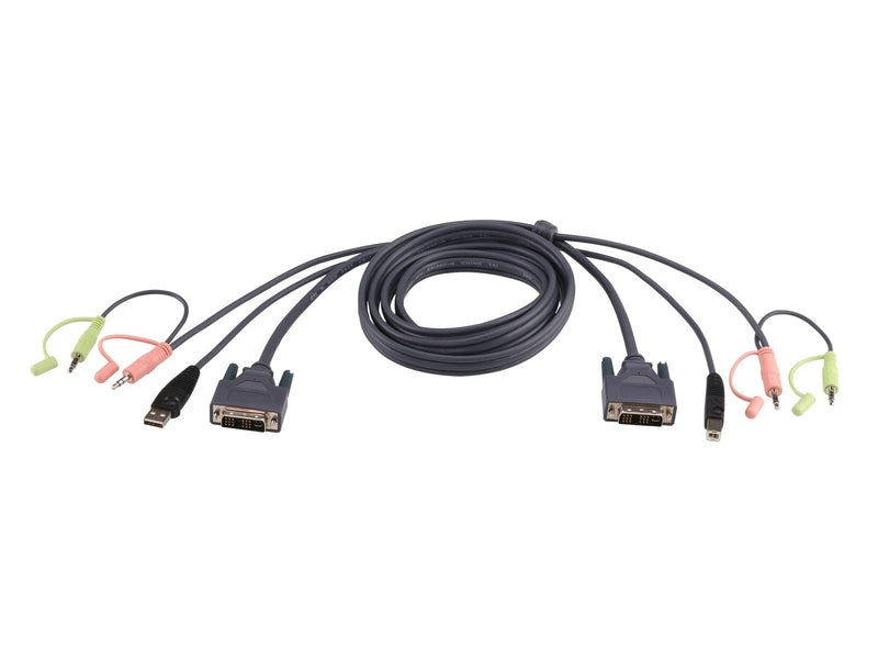 Aten KVM Cable 3m with DVI-D Single Link USB & Audio to DVI-D Single Link , USB & Audio LS