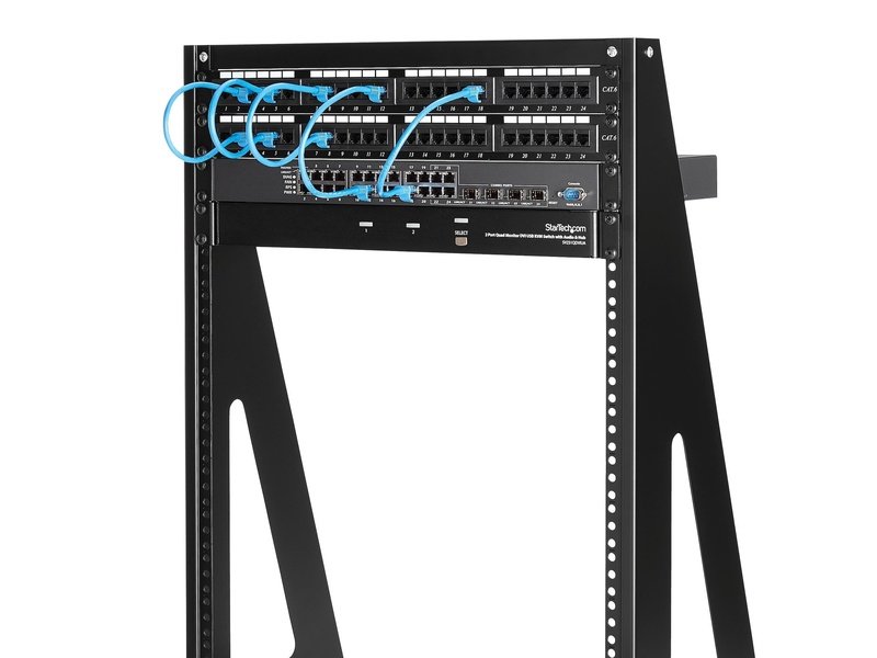 StarTech 2-Post 16U Heavy-Duty Desktop Server Rack Small Open Frame