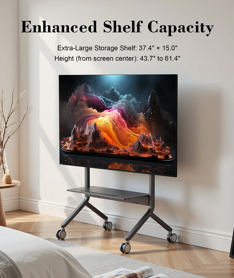 NORTH BAYOU NEW 2026 MODEL P150 Motorized Mobile TV Cart