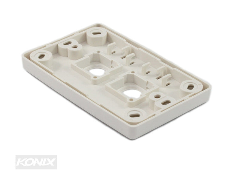 2 Port Australian Style RJ45 Wall Plate