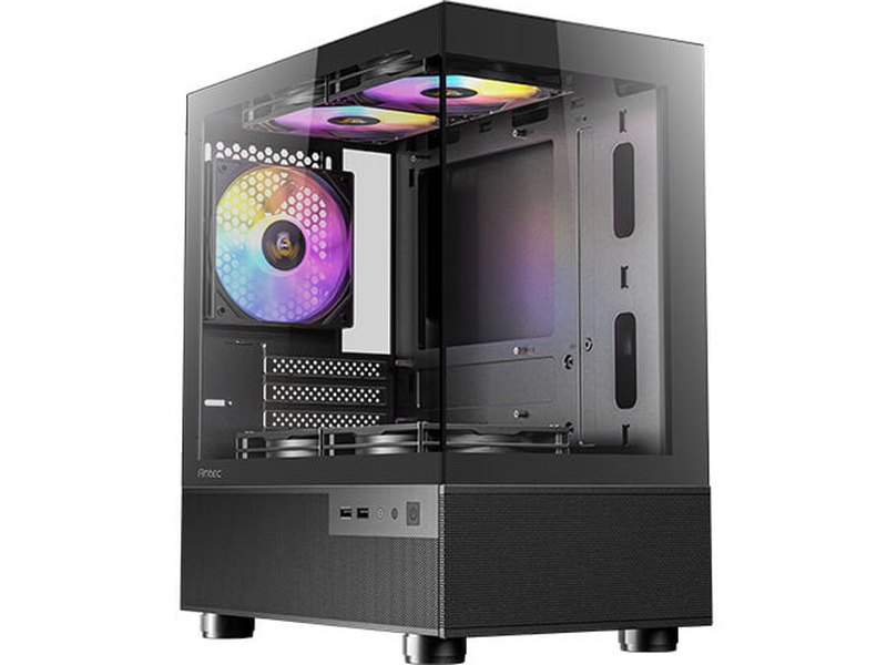 Antec CX200M RGB Elite Black Gaming Micro ATX Case, NO PSU