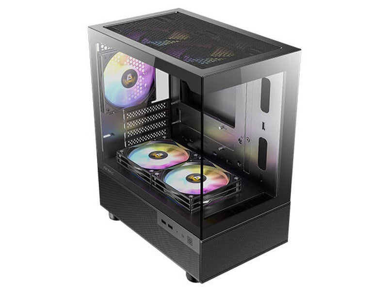 Antec CX200M RGB Elite Black Gaming Micro ATX Case, NO PSU