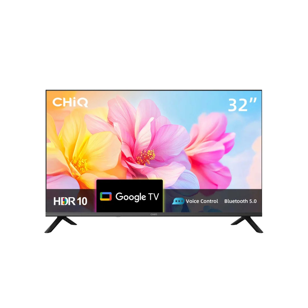 CHiQ 32S510M 32" HD Smart Google TV 200nit, HDR10/HLG, Dolby DAP/DBX 200x200 VESA 3 Year Warranty