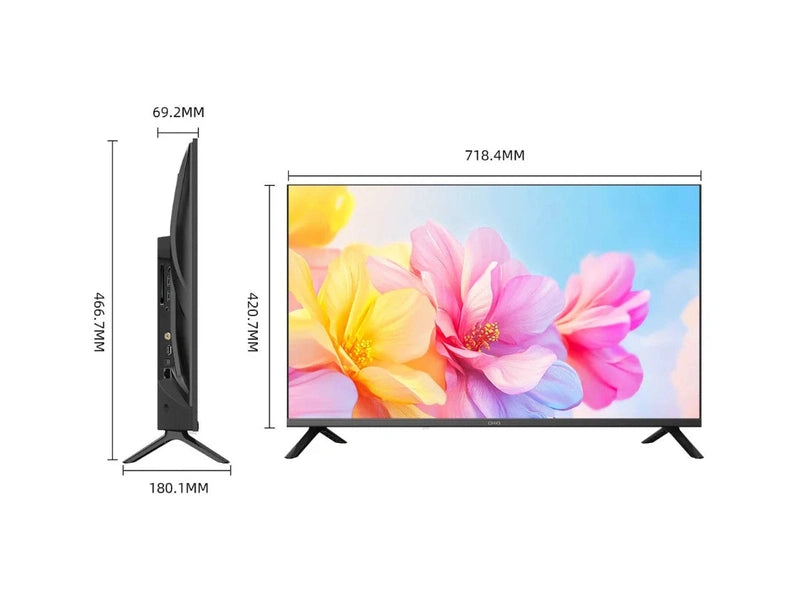 CHiQ 32S510M 32" HD Smart Google TV 200nit, HDR10/HLG, Dolby DAP/DBX 200x200 VESA 3 Year Warranty