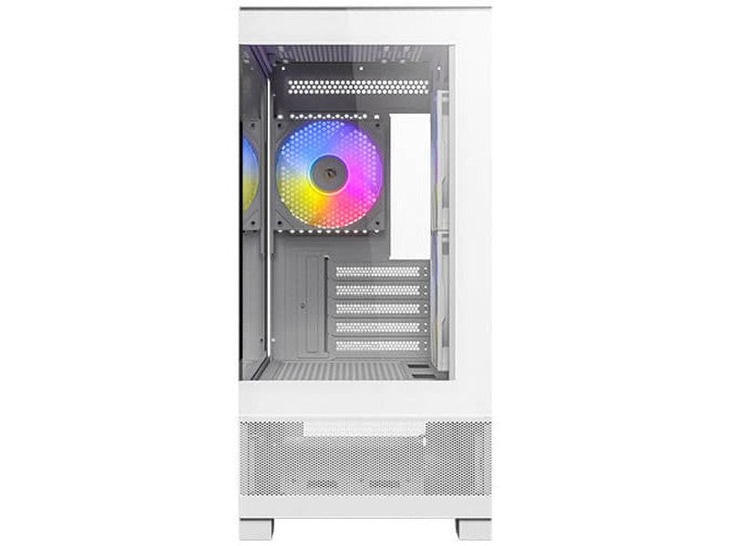 Antec CX500M ARGB White Gaming Micro ATX Case, T/G Side Panels, NO PSU