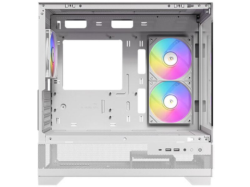 Antec CX500M ARGB White Gaming Micro ATX Case, T/G Side Panels, NO PSU