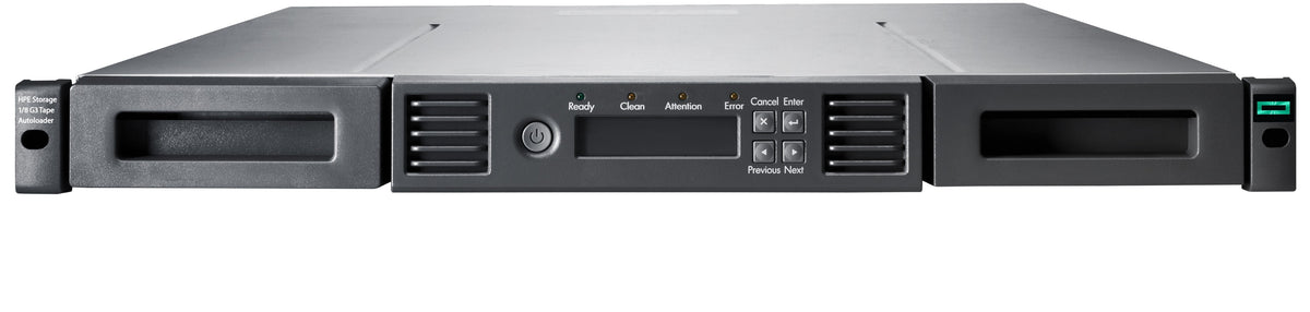 HPE Storage MSL 1/8 Tape Autoloader 1x MSL LTO-9 SAS Drive 5x LTO-9 45TB Data Cartridges P84148-B25