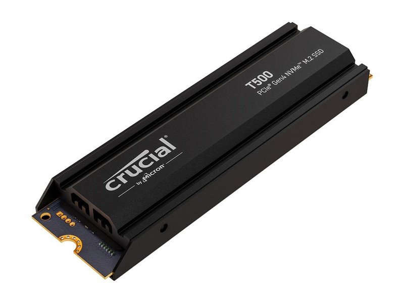 Crucial T500 PCIe Gen4 NVMe SSD with Heatsink 2TB - CT2000T500SSD5