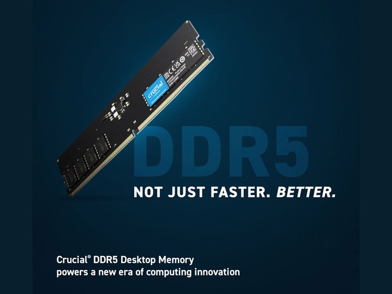 Crucial 8GB 1x8GB DDR5 UDIMM 4800MHz CL40 Desktop PC Memory