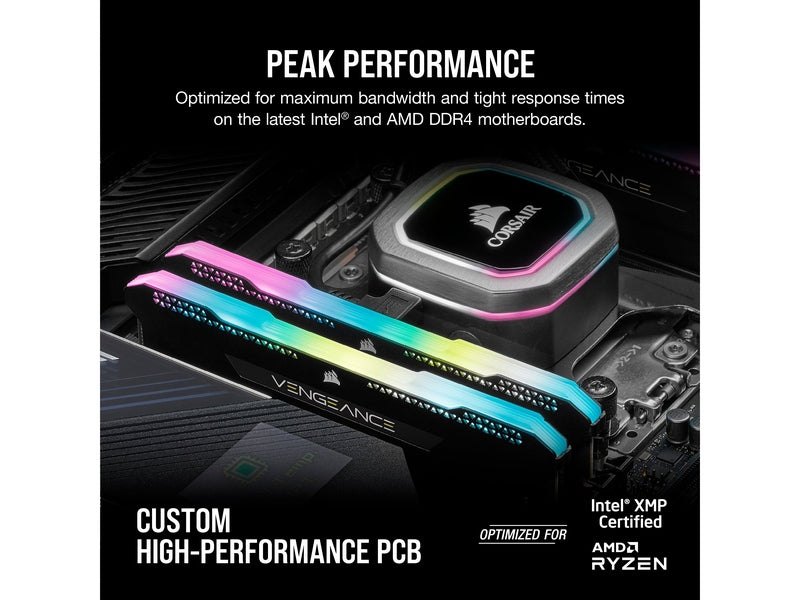 Corsair Vengeance RGB PRO SL 32GB 2x 16GB DDR4 3200MHz Desktop Memory - Black