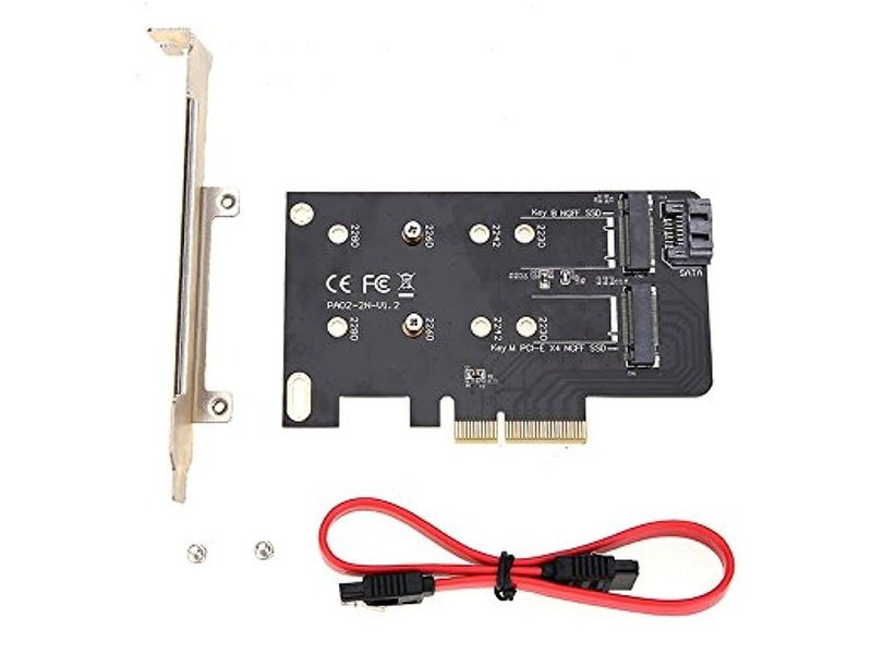 Simplecom Dual M.2 B Key and M Key to PCI-E x4 and SATA 6G Expansion Card