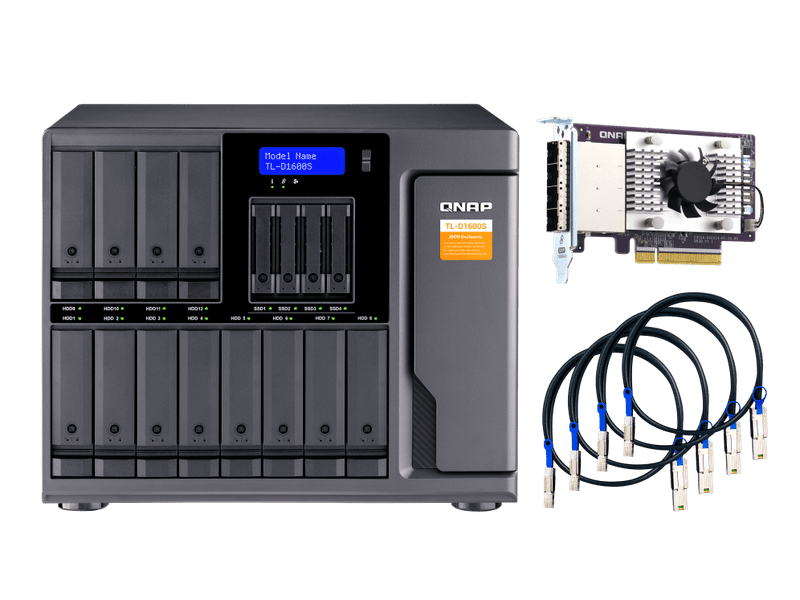QNAP TL-D1600S 16-bay desktop SATA JBOD expansion unit