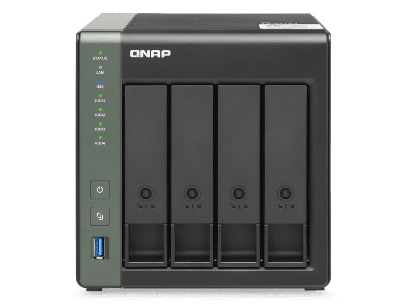 QNAP 4 Bay Diskless NAS Quad Core 1.7GHz CPU 4GB RAM