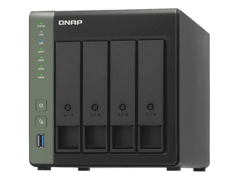 QNAP 4 Bay Diskless NAS Quad Core 1.7GHz CPU 4GB RAM